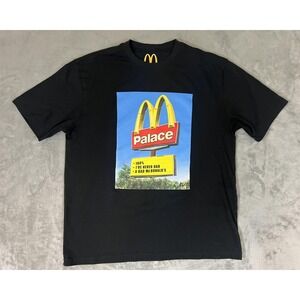 Palace x McDonald's Shirt Mens 2XL Black Graphic Streetwear Golden Arches Sign